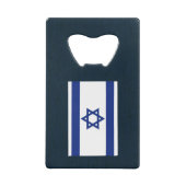 Jerusalem-dag-leeuw met vlag creditkaart flessenopener (Achterkant)