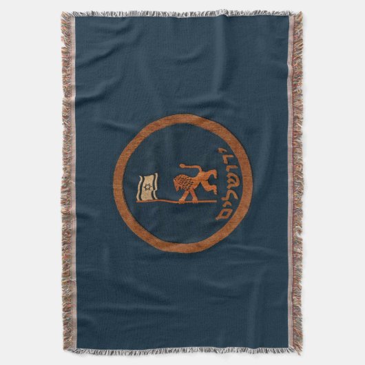 Jerusalem-dag-leeuw met vlag deken (Voorkant Verticaal)