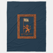 Jerusalem-dag-leeuw met vlag fleece deken (Voorkant)