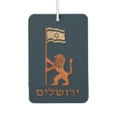 Jerusalem-dag-leeuw met vlag luchtverfrisser (Voorkant)