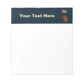 Jerusalem-dag-leeuw met vlag notitieblok (Voorkant)