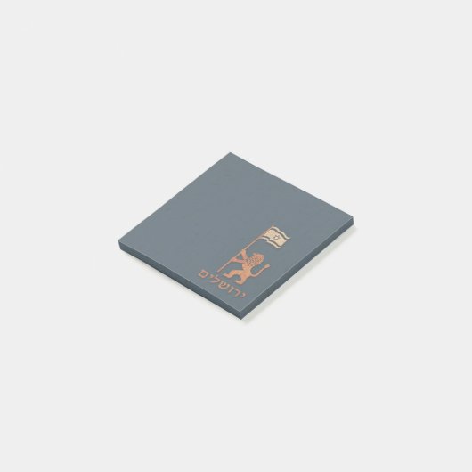 Jerusalem-dag-leeuw met vlag post-it® notes (Schuin)