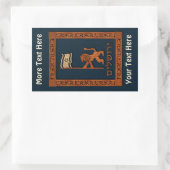 Jerusalem-dag-leeuw met vlag rechthoekige sticker (Tas)