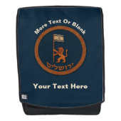 Jerusalem-dag-leeuw met vlag rugtassen (Voorkant)