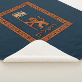 Jerusalem-dag-leeuw met vlag sherpa deken (3/4)