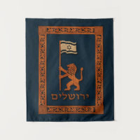 Jerusalem-dag-leeuw met vlag