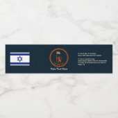 Jerusalem-dag-leeuw met vlag waterfles etiket (Enkel label)