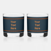 Jerusalem-dag-leeuw met vlag whisky glas (Achterkant)