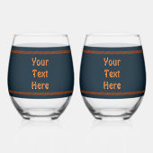 Jerusalem-dag-leeuw met vlag wijnglas zonder voet (Achterkant)