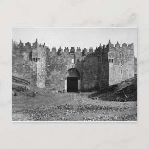 Jerusalem Damascus Gate  1870 Foto Briefkaart