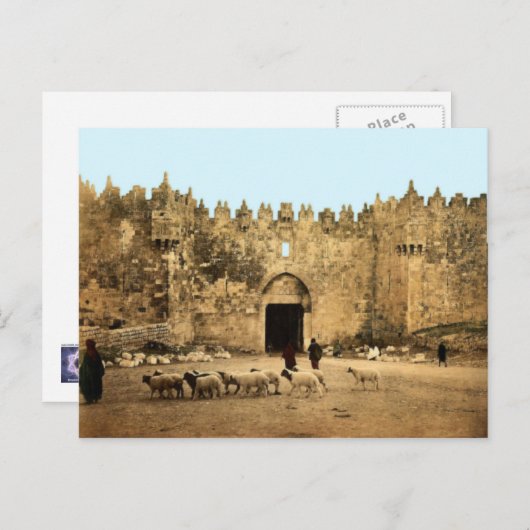 Jerusalem - Damascus Gate Briefkaart (Voorkant / Achterkant)