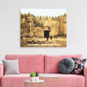 Jerusalem - Damascus Gate Canvas Afdruk (Insitu (Woonkamer))