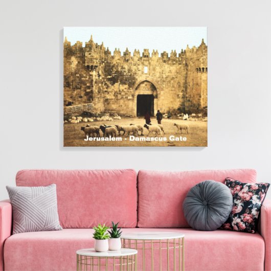 Jerusalem - Damascus Gate Canvas Afdruk (Insitu (Woonkamer))