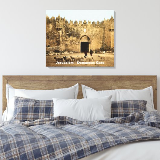 Jerusalem - Damascus Gate Canvas Afdruk (Insitu (Slaapkamer))