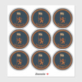 Jerusalem Day Lion met vlaggestalte Sticker (Vel)