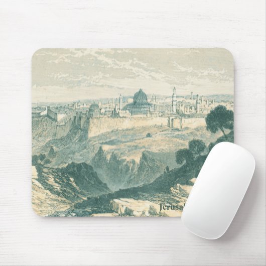 Jerusalem Dome en Mousepad Muismat (Met muis)