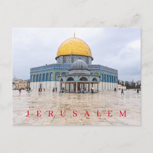 Jerusalem Dome van het briefkaart van het kettingu (Voorkant)