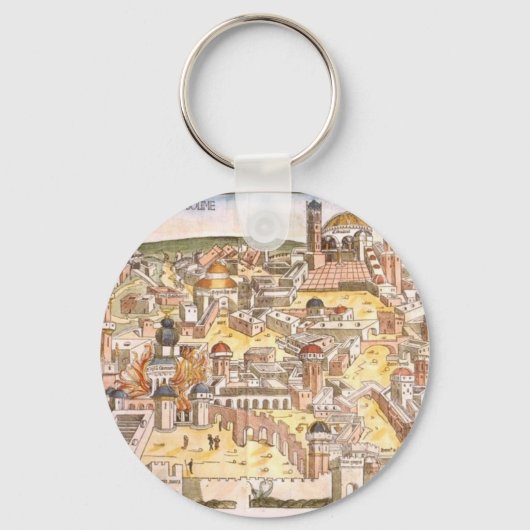 Jerusalem eerste tempel sleutelhanger (Voorkant)