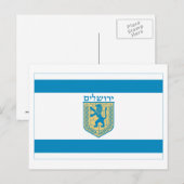 Jerusalem Flag Briefkaart (Voorkant / Achterkant)