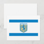 Jerusalem Flag Briefkaart (Voorkant / Achterkant)