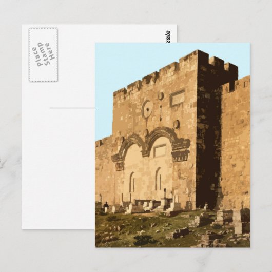 Jerusalem - Gate of Mercy Briefkaart (Voorkant / Achterkant)