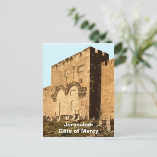 Jerusalem - Gate of Mercy Briefkaart (Staand voorkant)