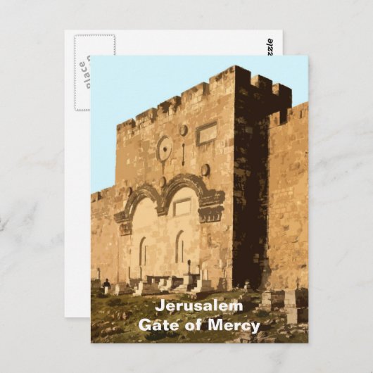 Jerusalem - Gate of Mercy Briefkaart (Voorkant / Achterkant)