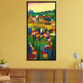 Jerusalem in Dawn door Jonathan Kis-Lev Canvas Afdruk (Insitu (Woonkamer))