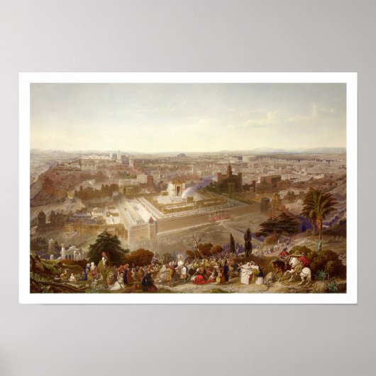 Jerusalem in haar grootheid, gegraveerd door Charl Poster (Voorkant)