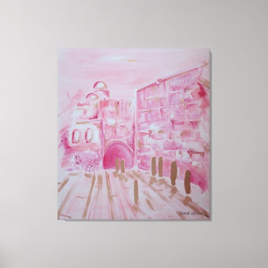 Jerusalem in Pink and Gold canvastavla Canvas Afdruk (Voorkant)