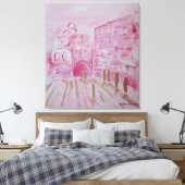 Jerusalem in Pink and Gold canvastavla Canvas Afdruk (Insitu (Slaapkamer))