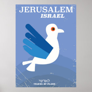 Jerusalem Israël ישראל vintage reisposter Poster