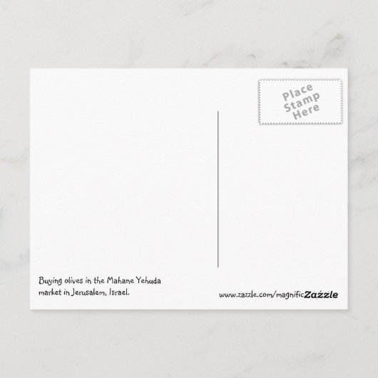 Jerusalem Israel Briefkaart (Achterkant)