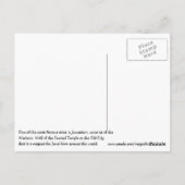 Jerusalem Israel Briefkaart (Achterkant)