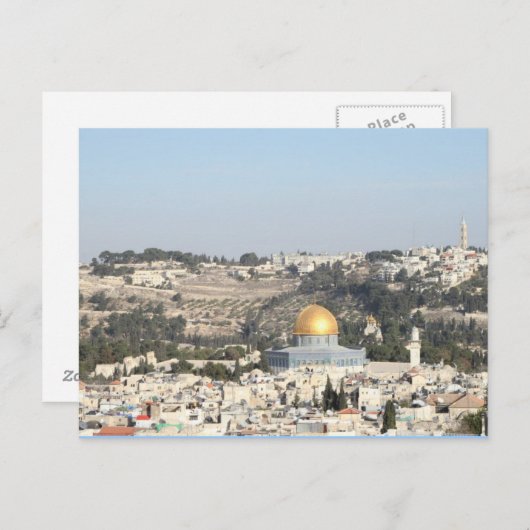 Jerusalem Israel Briefkaart (Voorkant / Achterkant)