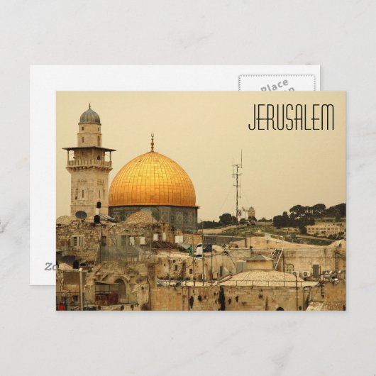 Jerusalem Israel briefkaart (Voorkant / Achterkant)