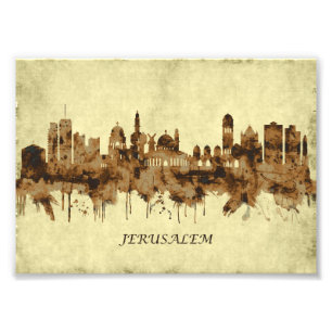 Jerusalem Israel Cityscape Foto Afdruk