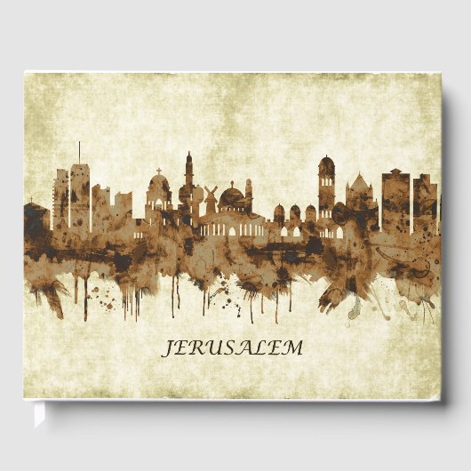 Jerusalem Israel Cityscape Gastenboek (Voorkant)