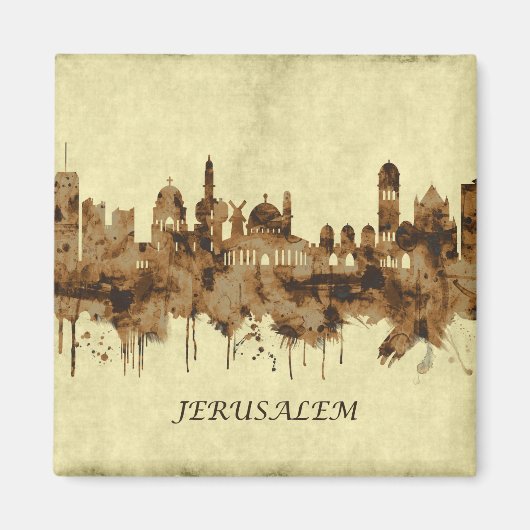 Jerusalem Israel Cityscape Magneet (Voorkant)