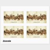 Jerusalem Israel Cityscape Rechthoekige Sticker (Vel)