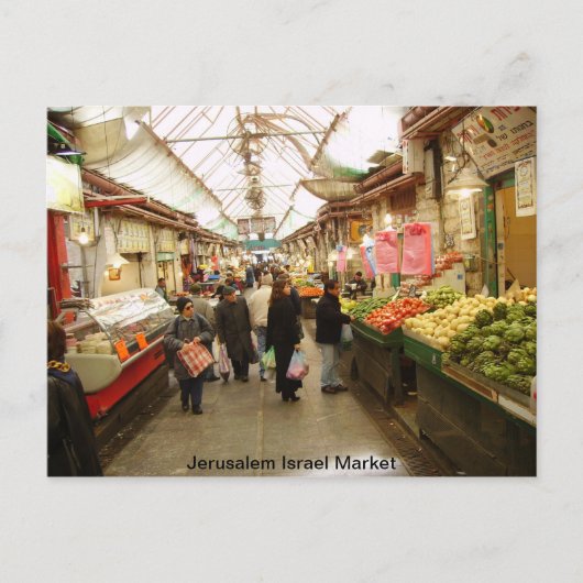 Jerusalem Israel Market Briefkaart (Voorkant)