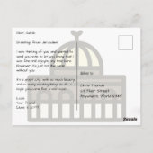 Jerusalem Israel met Dome of the Rock Briefkaart (Achterkant)