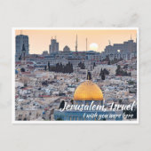 Jerusalem Israel met Dome of the Rock Briefkaart (Voorkant)
