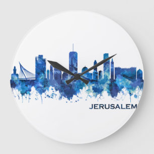 Jerusalem Israel Skyline Blue Grote Klok