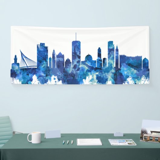 Jerusalem Israel Skyline Blue Spandoek (Beurs)