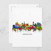 Jerusalem Israel Skyline Feestdagenkaart (Voorkant / Achterkant)