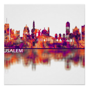 Jerusalem Israel Skyline Perfect Poster