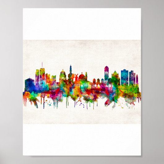 Jerusalem Israel Skyline Poster (Voorkant)