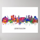 Jerusalem Israel Skyline Poster (Voorkant)