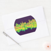 Jerusalem Israel Skyline Ronde Sticker (Envelop)